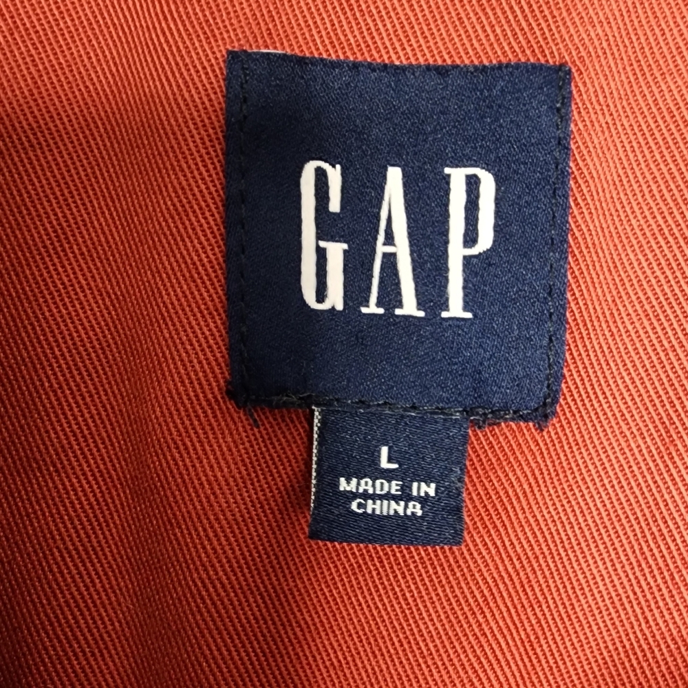 GAP Popover Brick Red Short Sleeve Shirt Dress Large - Picture 6 of 10